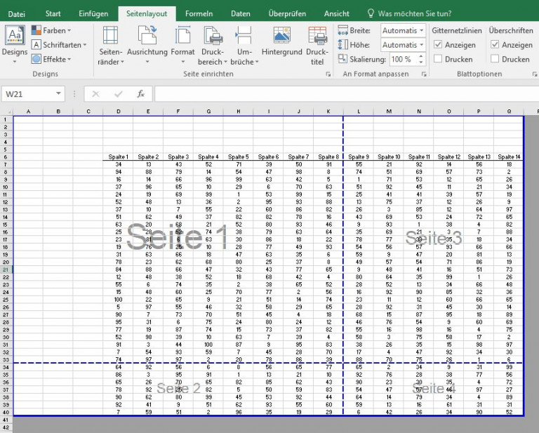 Excel Tabellen Perfekt Auf Einer Seite Ausdrucken Mit Kopf Und Fußzeilen